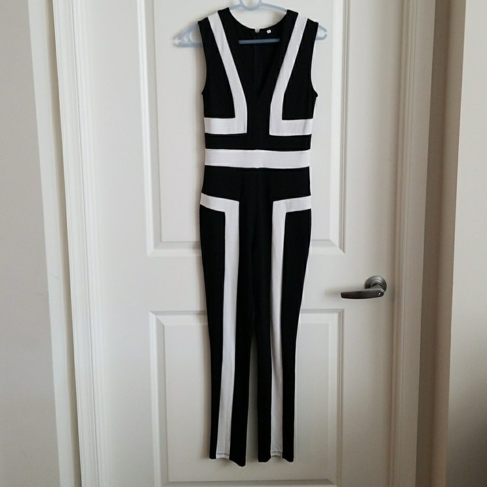 Black and white jumpsuit